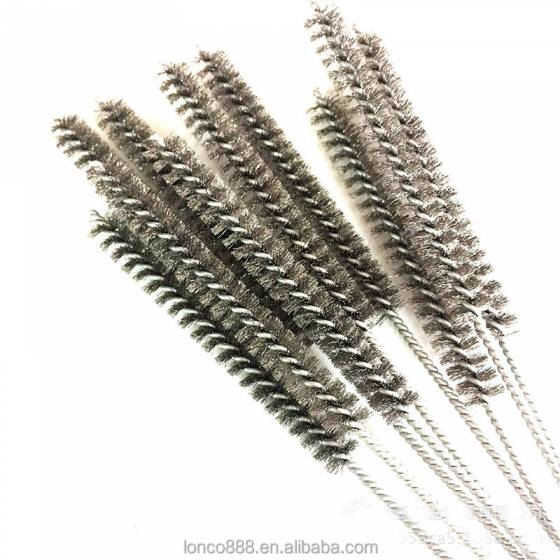 W29 High Quality Industrial Long Twisted Steel Wire Pipe Washing Brush/steel Wire Spiral Tube Brush